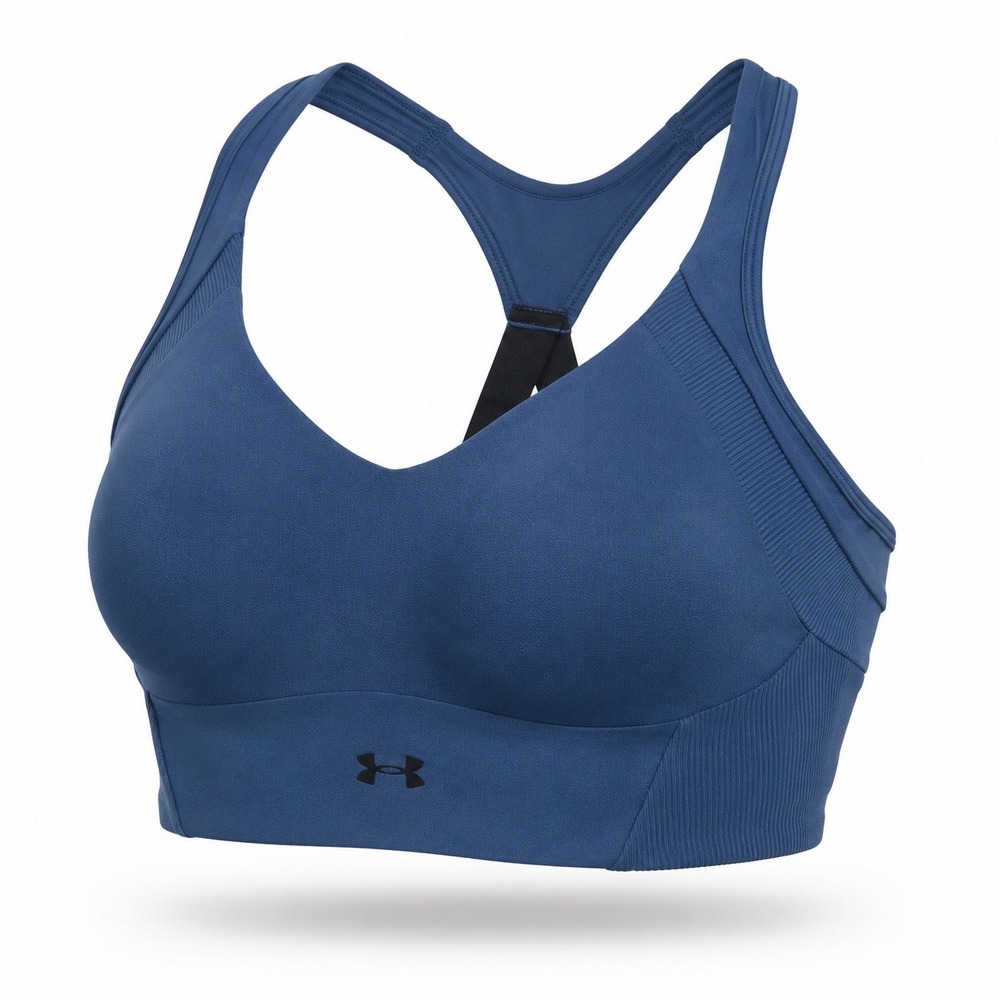 Under Armour Infinity Mid Sports Bra Blue HeatGear Women's Smallโ NWT